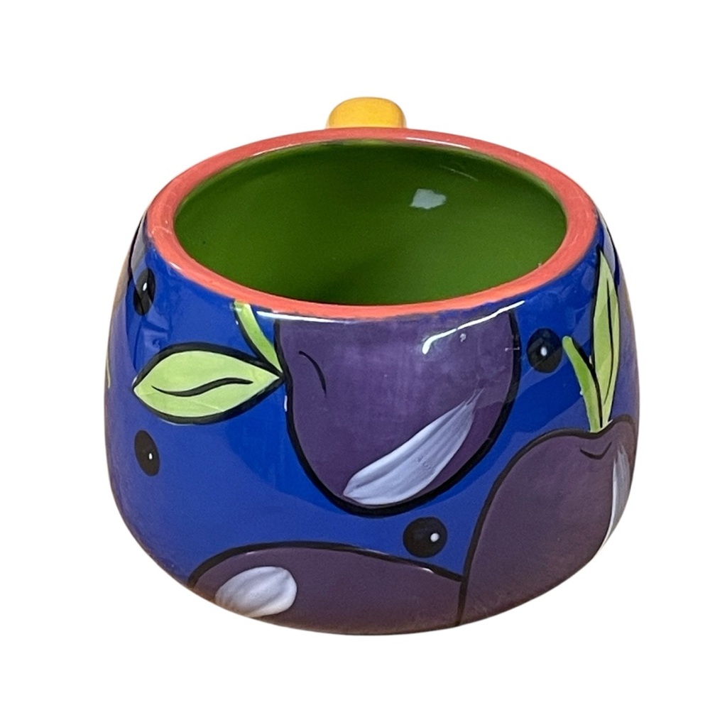 2006 STARBUCKS Costa Rica ceramic PeFi mug with plum fruit green leaves design - Picture 4 of 11